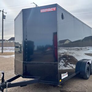 2026 7x14 Trailer Enclosed Cargo trailer blackout edition