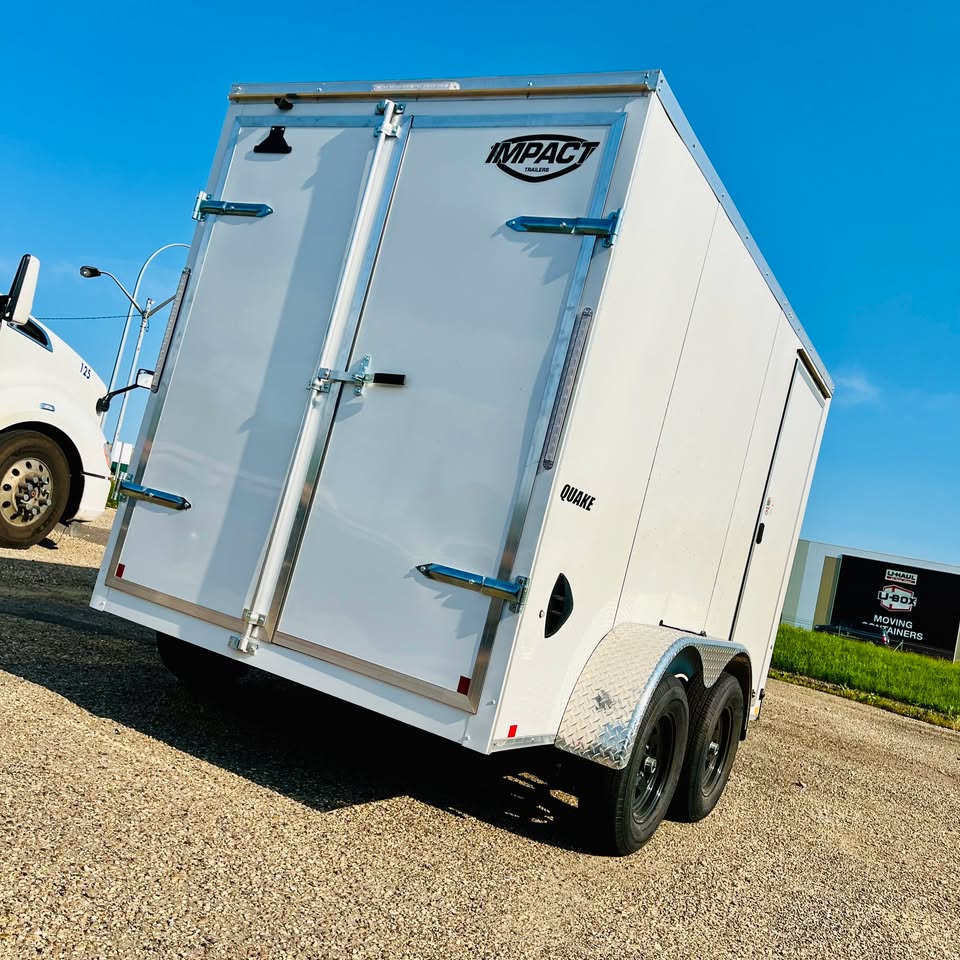 2027 7x14 Aluminum Enclosed Cargo Trailer White - for sale in Edmonton