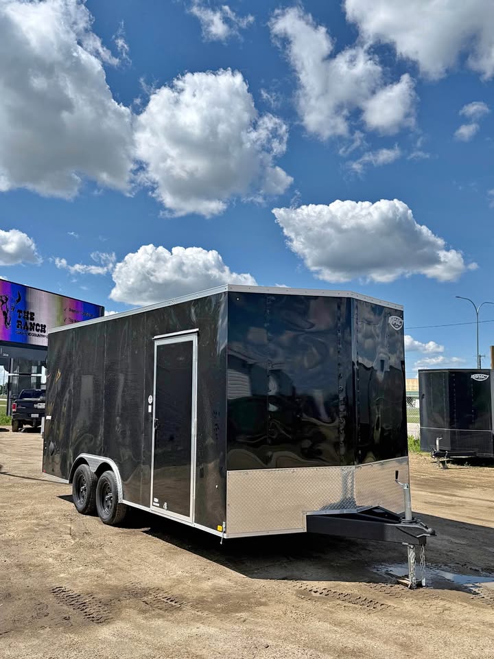 2026 - 8.5x18 - Impact Quake Enclosed Cargo Trailer - Black Trailer - Car Hauler