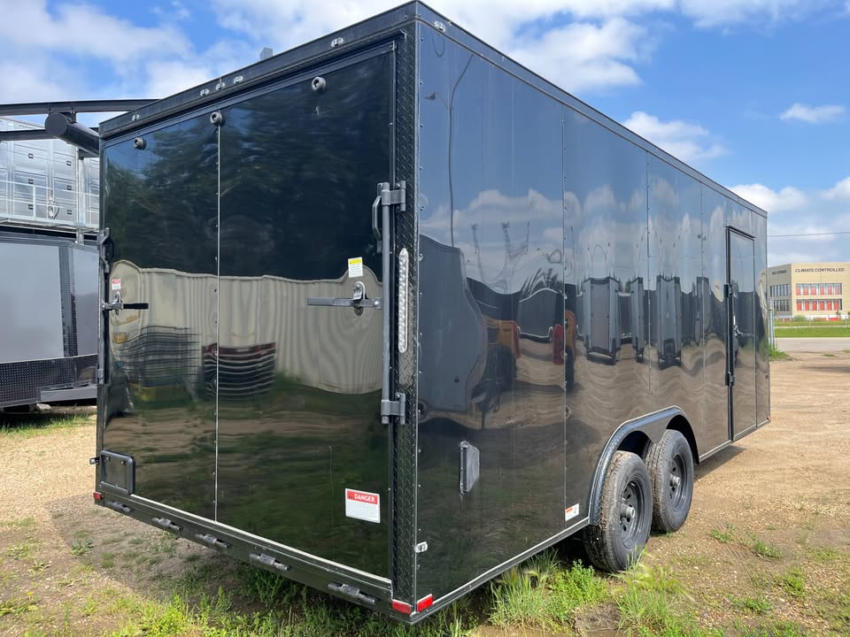 Blue 2026 8.5x20 Enclosed Cargo Trailer for Sale in Edmonton