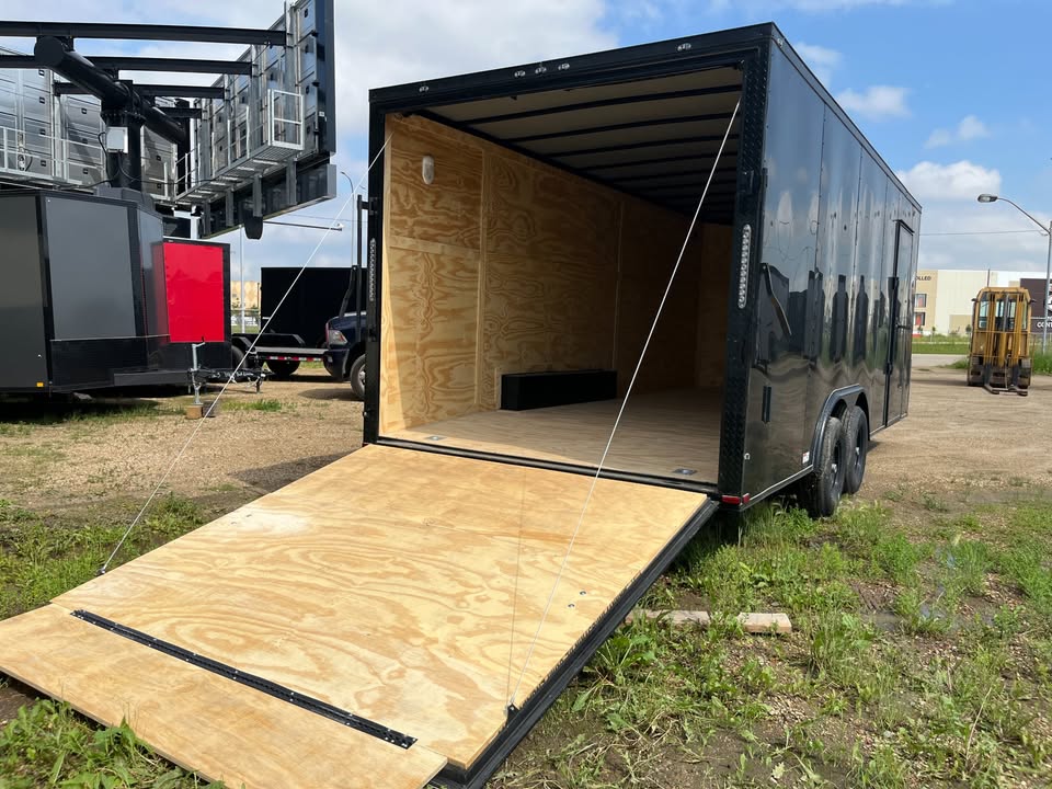 Blue 2026 8.5x20 Enclosed Cargo Trailer for Sale in Edmonton