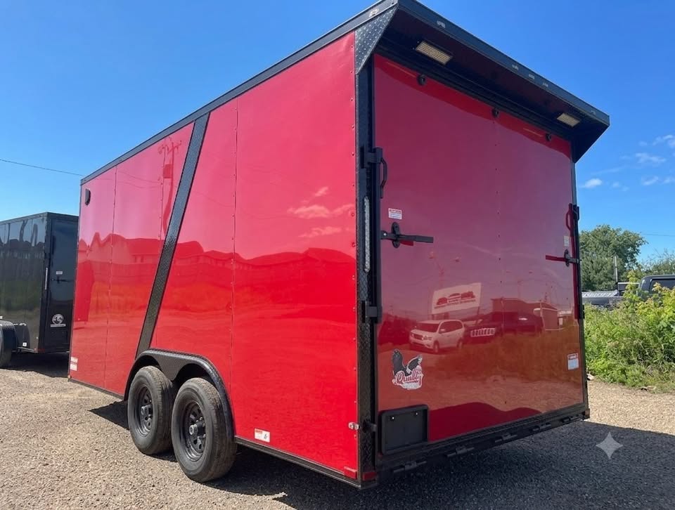 Victory Red 2027 8.5x16 Enclosed Cargo Trailer - Victory Red for Sale in Edmonton