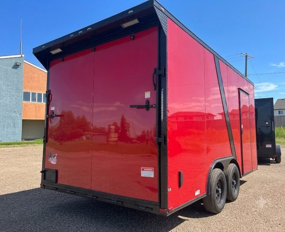 Victory Red 2027 8.5x16 Enclosed Cargo Trailer - Victory Red for Sale in Edmonton