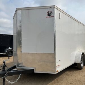 White 2026 7x14 Enclosed Cargo Trailer for Sale in Edmonton