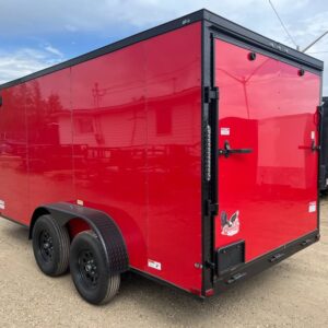 2026 7x14 Enclosed Trailer Cargo Trailer red + blackout