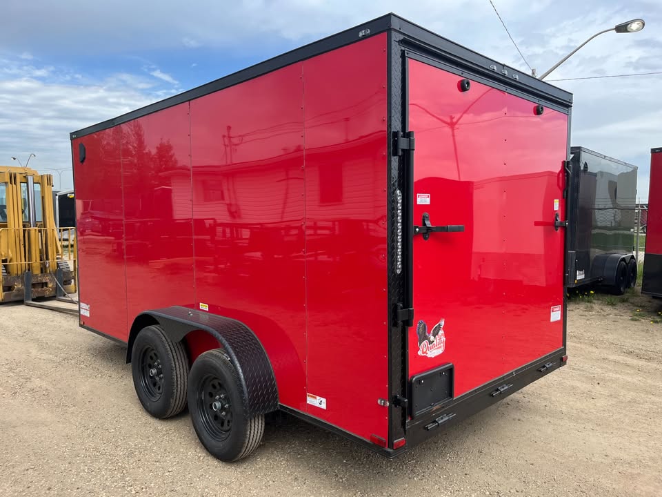 2026 7x14 Enclosed Trailer Cargo Trailer red + blackout